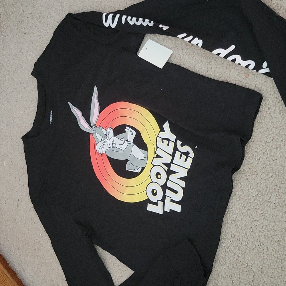 Black Looney Tunes Long Sleeve Shirt